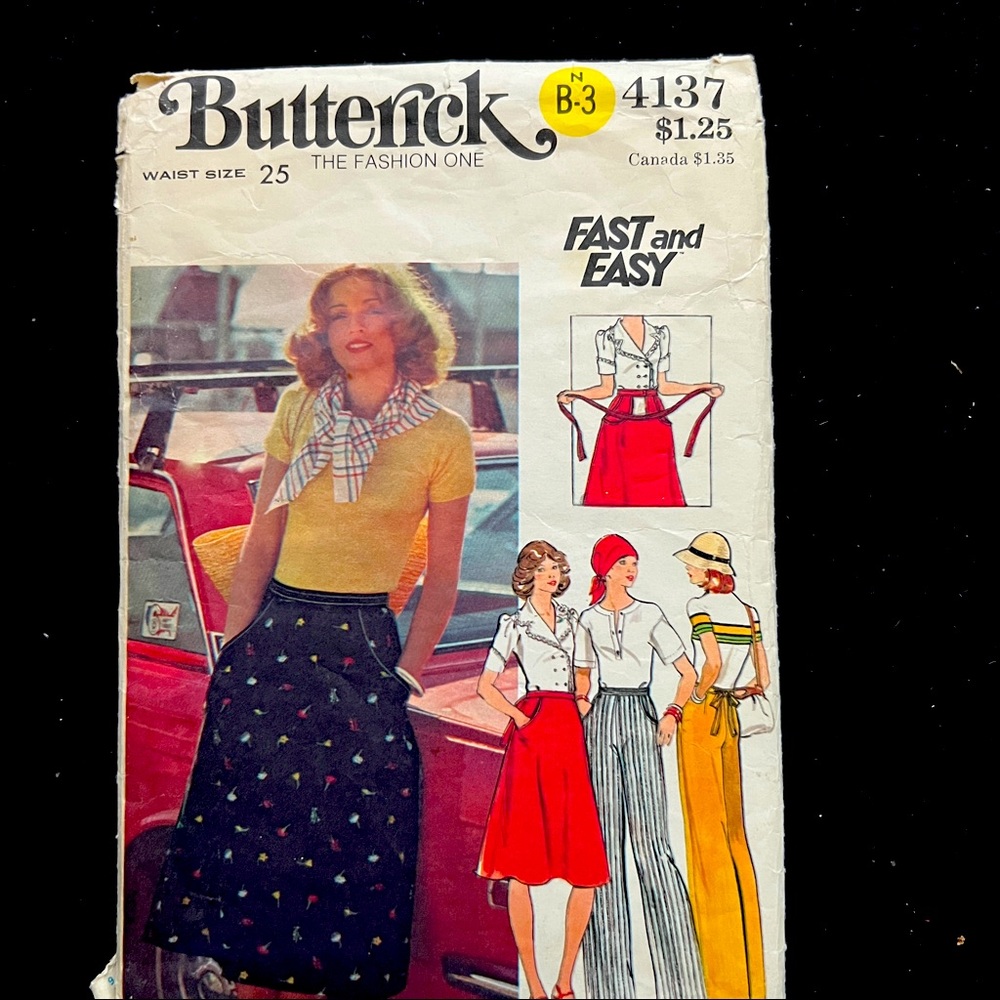 Butterick pattern 4137 wrap pant and skirt with pockets
